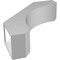 Ekena Millwork 5 1/2-in. W x 20-in. D x 24-in. H Legacy Architectural Grade PVC Knee Brace BRCP055X20X24LEC - alternate 6